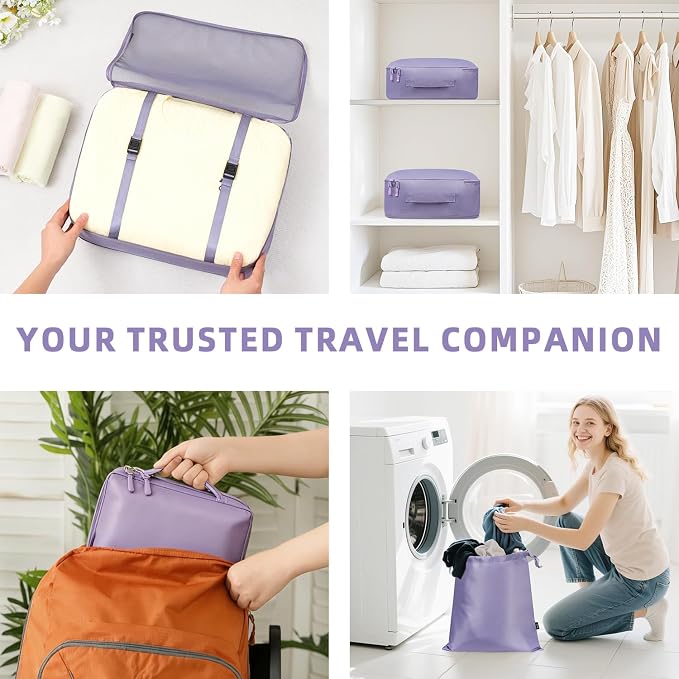 BAGAIL 8 Set Packing Cubes Luggage Packing Organizers - Image 7
