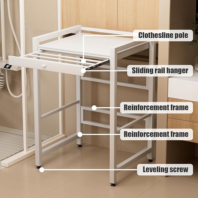 Stacking Kit for Washer And Dryer, Over The Washer Storage Shelf, Washing - Image 9