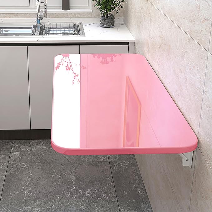 Wall Mounted Folding Table, Fold Down Floating Desk by Unknown