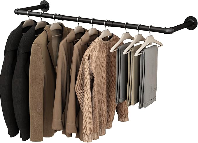 Industrial Pipe Clothing Rack, 41 Inch, Clothes Racks by MERJULAN