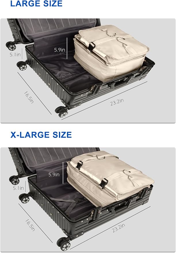 ELEZAY Hanging Packing Cubes Portable Travel Closet Collapsible Compression - Image 5