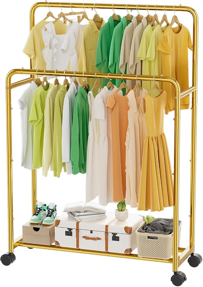 Simple Trending Clothing Clothes Rack Double Rods by SimpleTrending