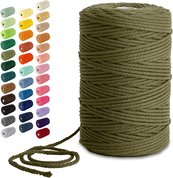 Nook Theory Macrame Cord - 3mm 220 Yards Cotton Rope by NookTheory