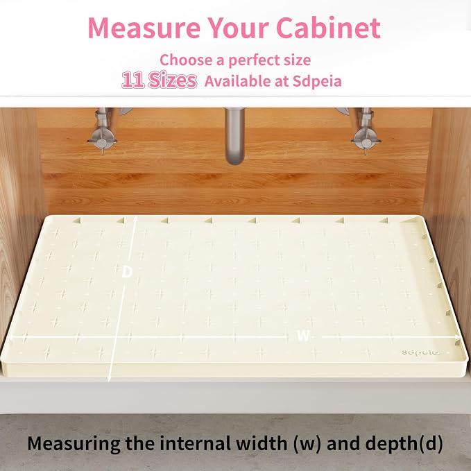 Sdpeia Under Sink Mat 19"×19" Waterproof Silicone Cabinet Liner & Sink Protector - Image 7