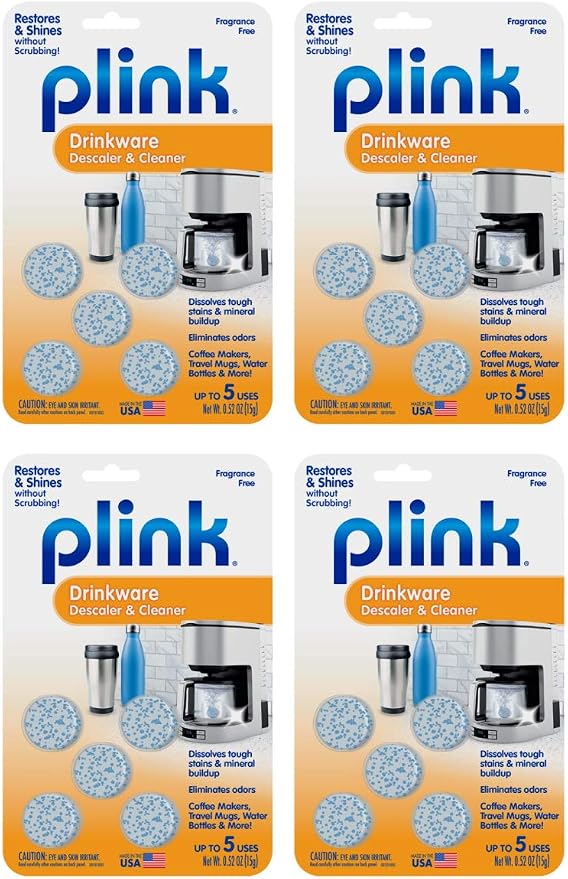 Plink PDW12T Drinkware Descaler and Cleaner, 20 Tablets by Plink