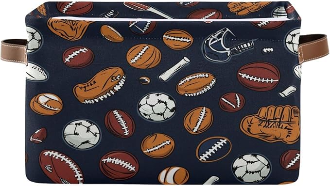 Nander Sports Balls and Gloves Storage Basket 1PCS, Foldable Storage Bin by Unknown