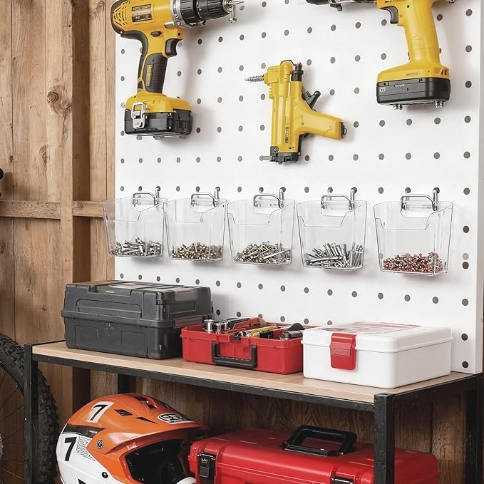 8 Pack Large Pegboard Bins - Image 7