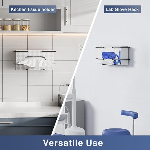 Wall Mount Glove Box Dispenser: Black Holder - Image 4