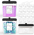 3 Pack Plastic Laundry Pods Container & Dryer Sheet Holder, Laundry Room by COAZEX
