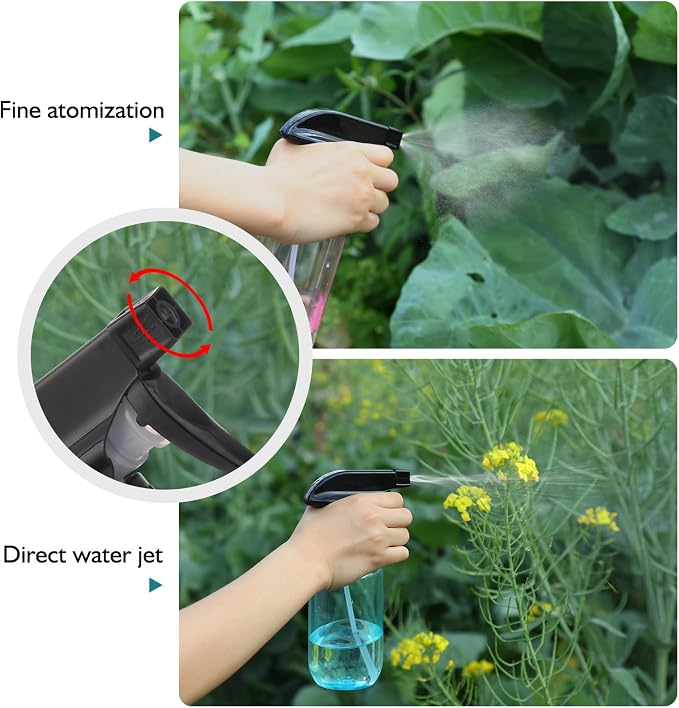 Empty Spray Bottles, 10 oz Refillable Water Spray Bottle Adjustable Nozzle - Image 3