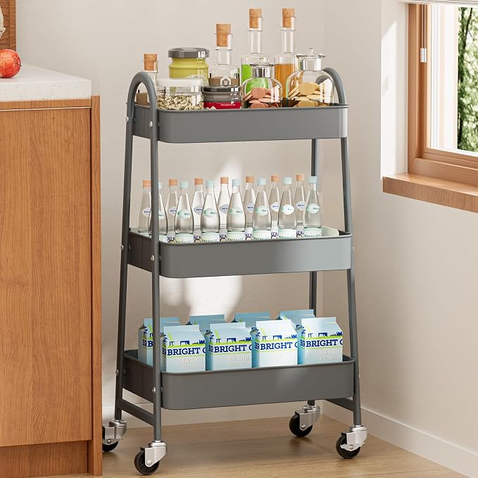 NEWBULIG 3-Tier Rolling Utility Cart by NEWBULIG