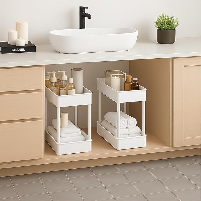 ShellKingdom 4 Tier Bathroom Storage Organizer, Slim Rolling Storage Cart - Image 8