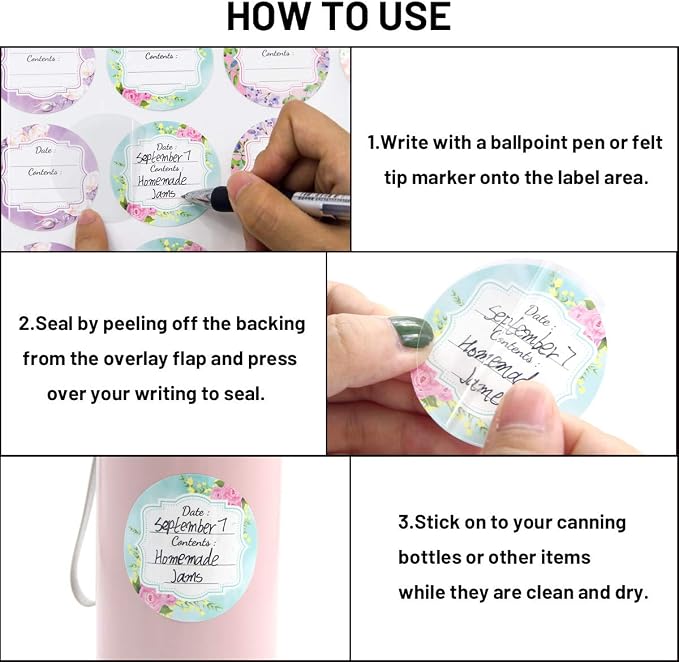 Fancy Land 300 Waterproof Canning Labels - Image 3