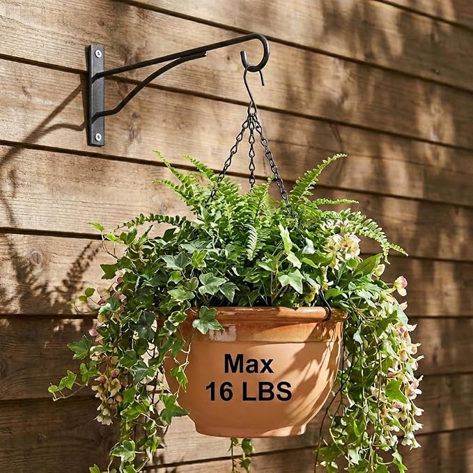 8" Plant Hangers 6 Pack, Hanging Plant Bracket - Image 2