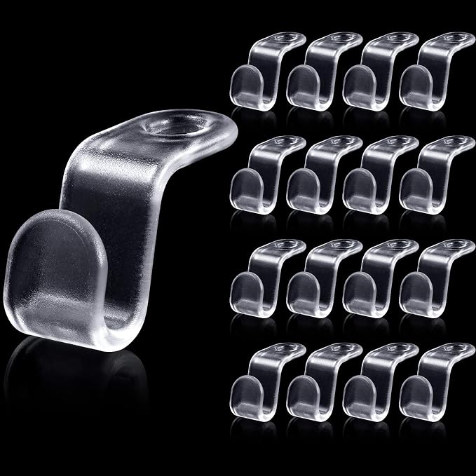 Jetec 96 Pieces Clear Clothes Hanger Connector Hooks Hanger Extender Clips by Jetec
