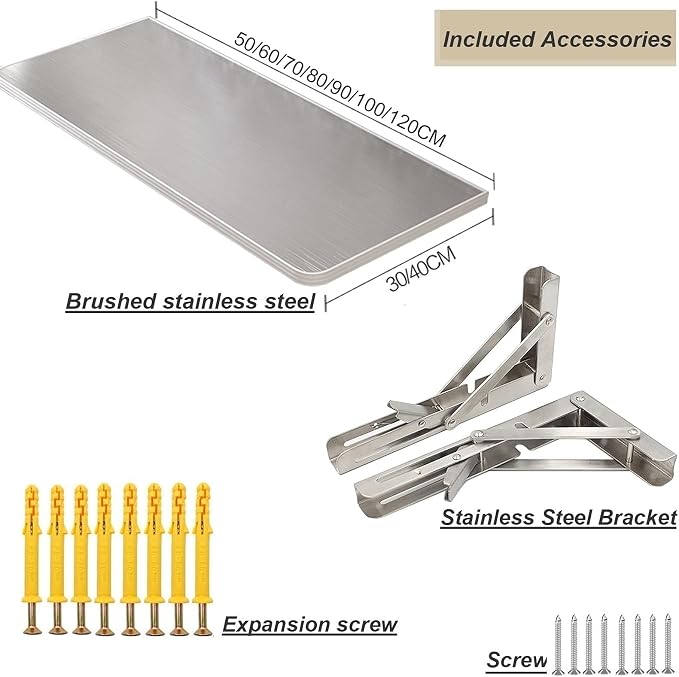 Wall Mounted Folding Desk with Drop Leaf, Fold Down Desk - Image 2