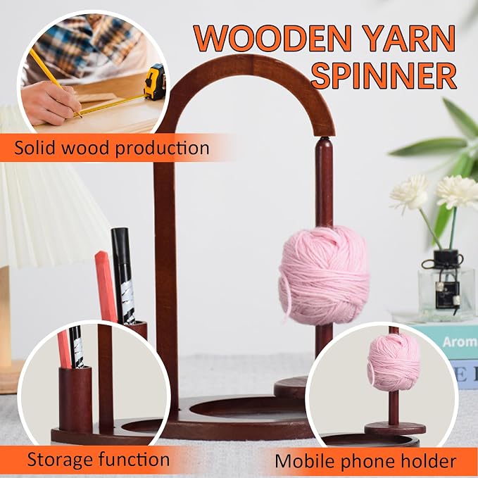 Joyeee Magnetic Wooden Yarn Holder - Image 4
