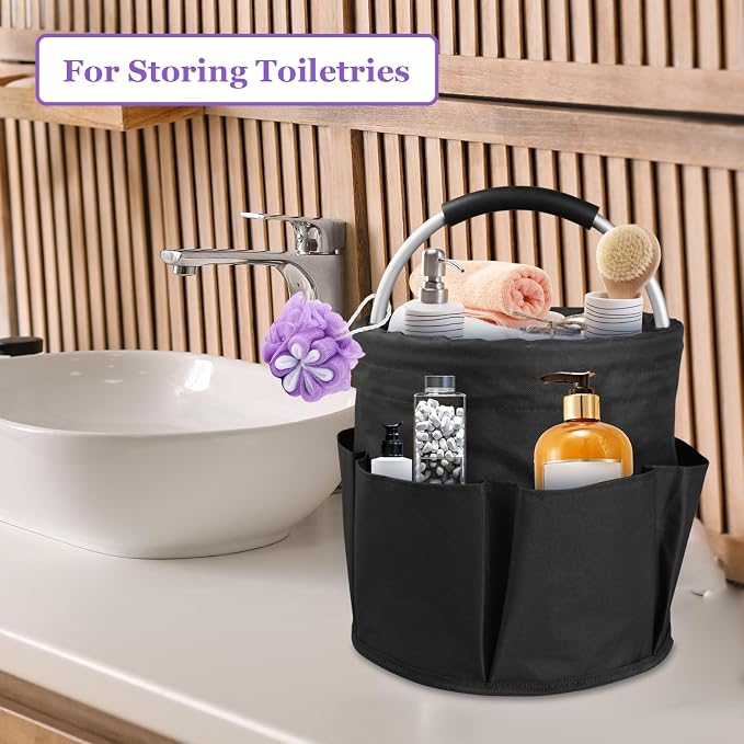 17L Cleaning Caddy with Handle and 6 Pockets, Foldable Cleaning Supply Caddy - Image 3