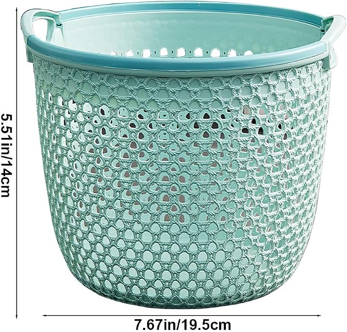 Flexible Laundry Basket with Handles, Portable Round Bin, Plastic Laundry - Image 7