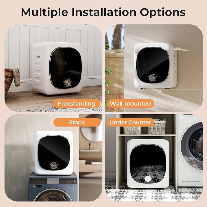 COSTWAY Portable Clothes Dryer, 1.5 cu.ft Compact Drying Machine - Image 8