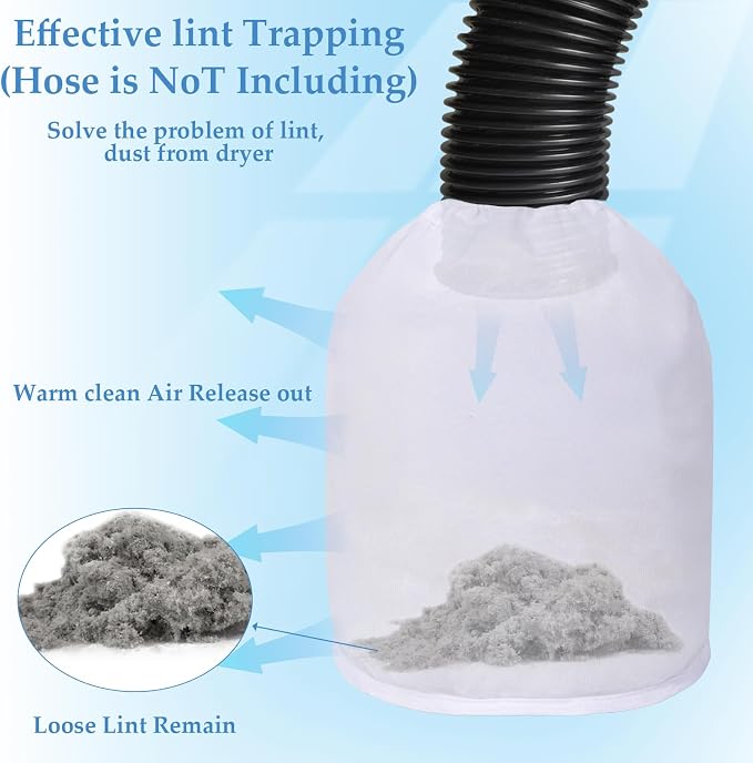 4 Pack Dryer Vent Lint Catcher Bags, Lint Trap Catcher - Image 2