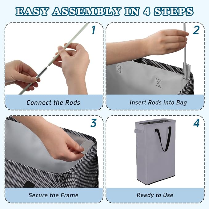 48L Heavy-duty Collapsible Laundry Basket - Image 4