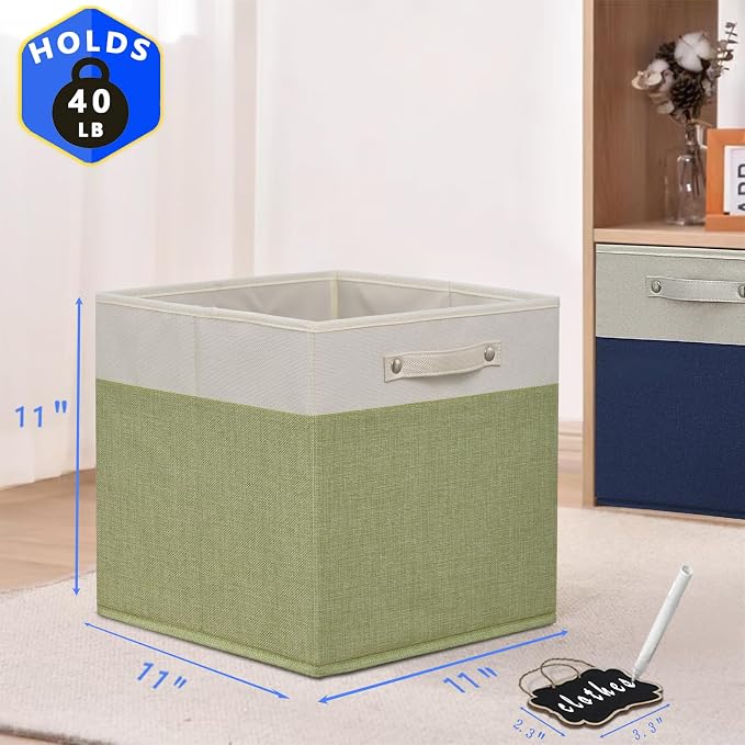 15x13x13 inch cube storage bin, Collapsible Fabric Storage Cubes - Image 2