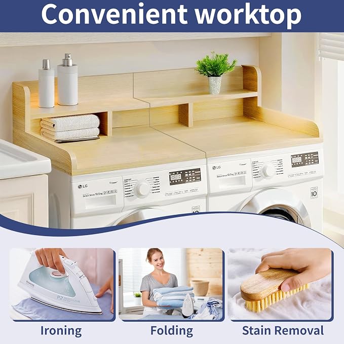 Washer Dryer Countertop with Shelf, Double Layer Organizer - Image 6