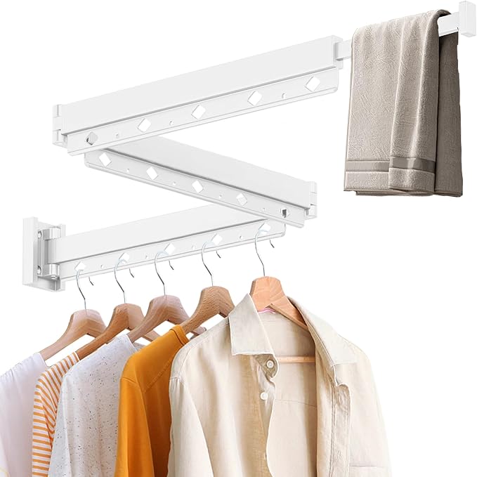 Clothes Drying Rack, Laundry Drying Rack Wall Mount by iMonse