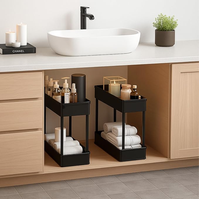 ShellKingdom 4 Tier Bathroom Storage Organizer, Slim Rolling Storage Cart - Image 8