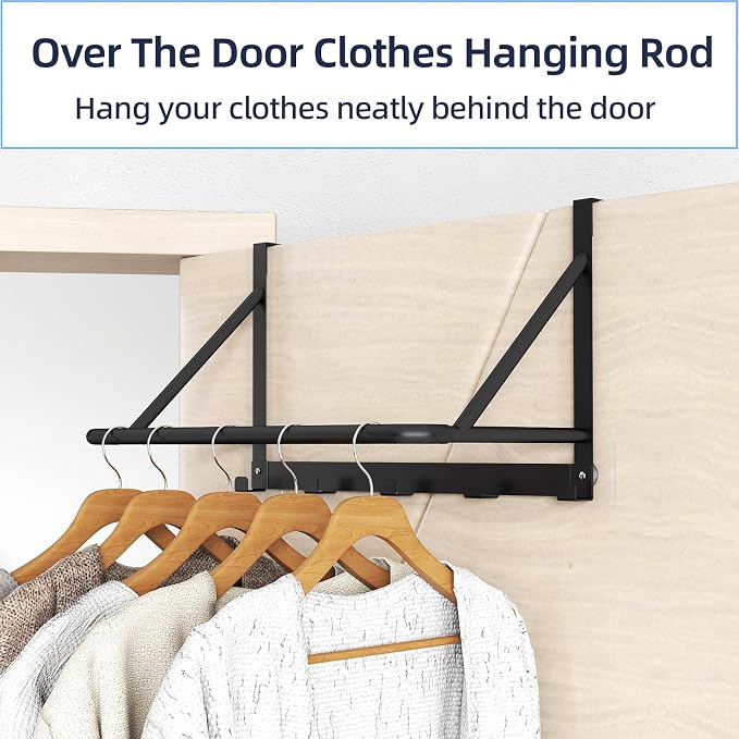 Over The Door Clothes Hanger, Metal Clothes Rack - Image 6