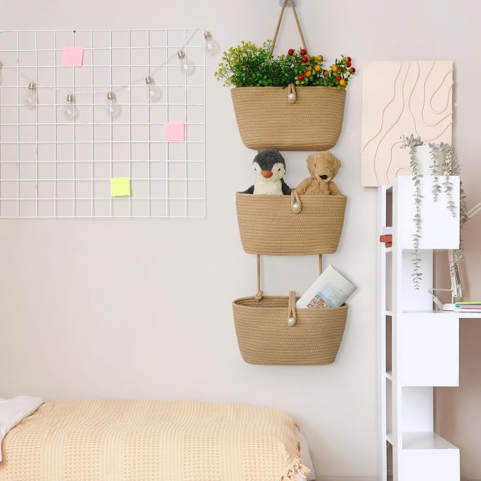 TeoKJ 3-Tier Hanging Baskets for Storage - Image 3