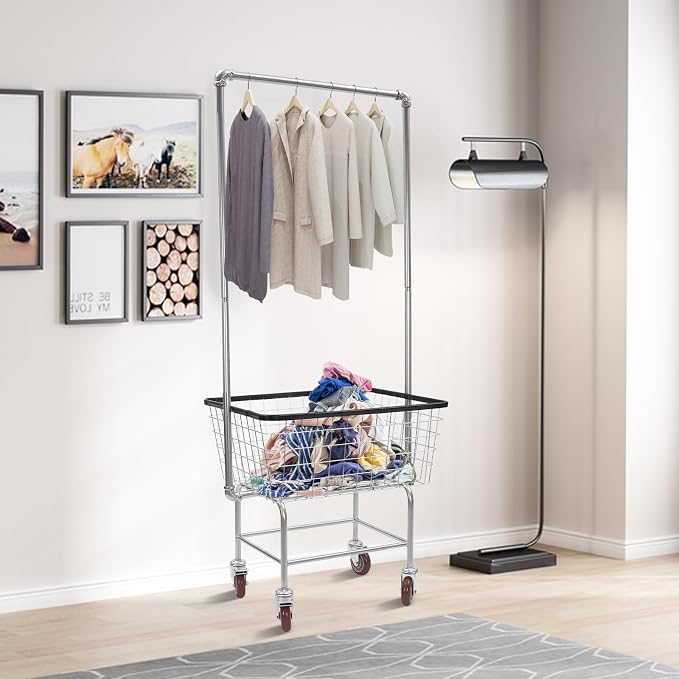 Wire Laundry, 110 lbs Heavy Duty Wire Laundry Cart - Image 3