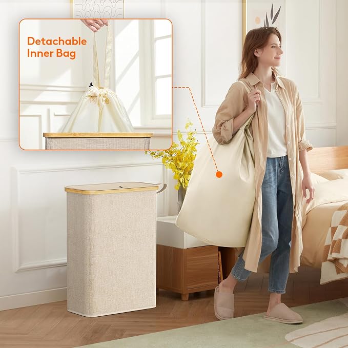 Lifewit 65L Slim Laundry Hamper - Image 4