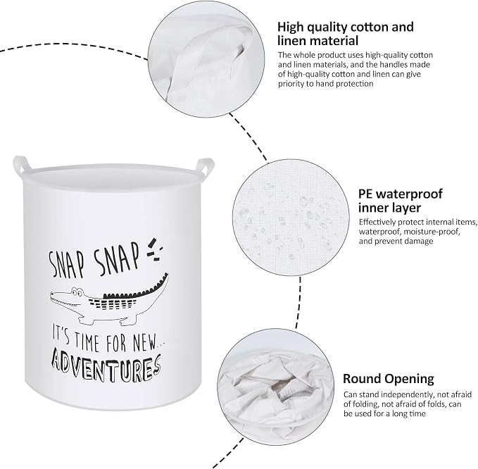 Collapsible Laundry Basket in Bedroom Waterproof Laundry Hamper in Bathroom - Image 3