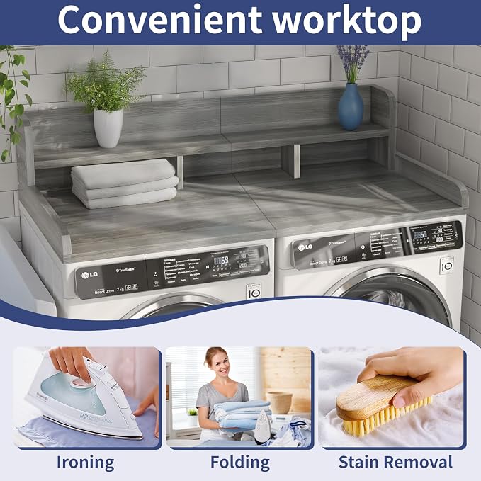 Washer Dryer Countertop with Shelf, Double Layer Organizer - Image 6