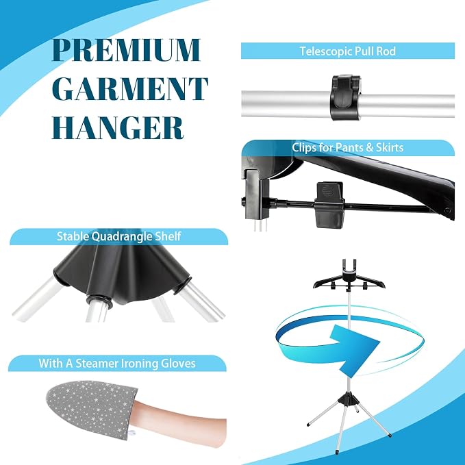 CINPIUK Garment Steamer Rack & Garment Steamer Ironing Glove - Image 3