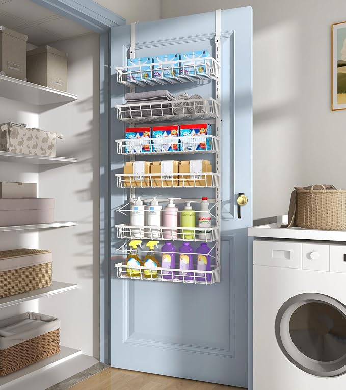 Over The Door Pantry Organizer, Wall Mount Spice Rack, Pantry Hanging Storage - Image 9