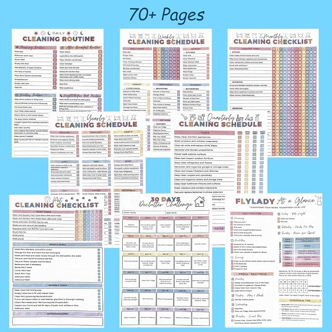 ADHD Cleaning Planner and Organizer, Spiral-Bound Home Management System - Image 2