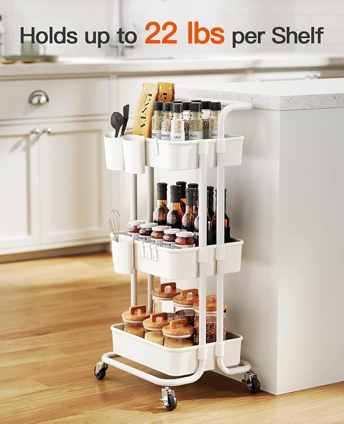 Pipishell 3 Tier Rolling Cart - Image 4