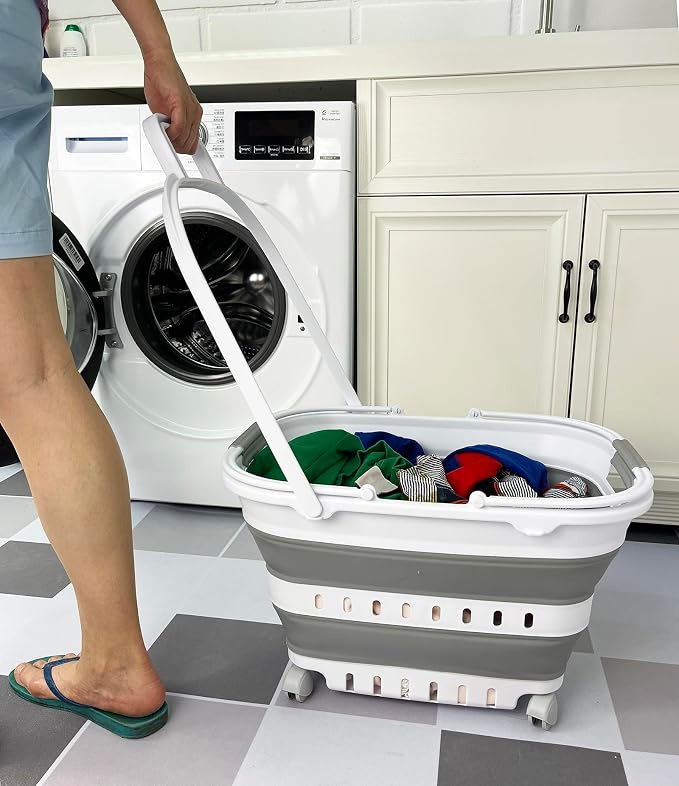 SAMMART 35L Collapsible Plastic Laundry Basket - Image 6