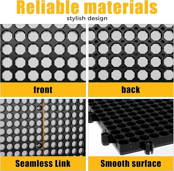 12 Black Plastic Peg Board Set Contains 428 Accessories, High Load-Bearing - Image 3