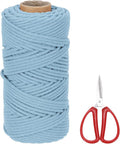 MECCANIXITY Braided Macrame Cord, 4mm x 109 Yards Natural Cotton Rope Macrame by MECCANIXITY
