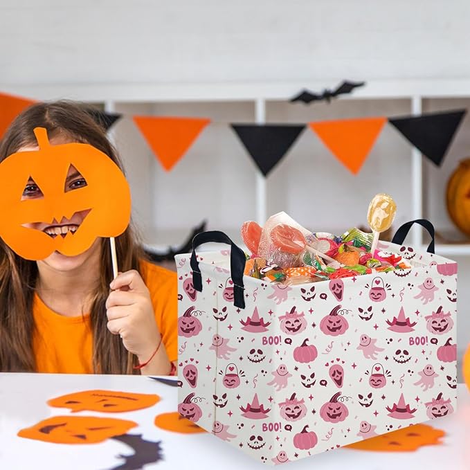 Rectangular Halloween Basket, Trick or Treat Basket - Image 4