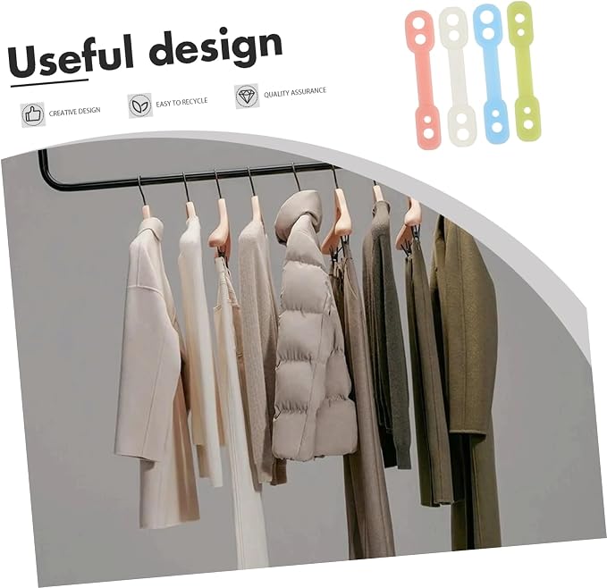 Ciieeo Clothes Hanger Buckle Set 100pcs Windproof Hanger Grips Silicone Buckle - Image 7