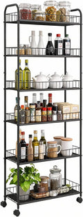 10in 6 Tier Slim Storage Cart by Seadasyoon