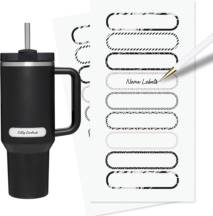 ThreeKin Waterproof Labels for Bottles and Containers by ThreeKinCollective
