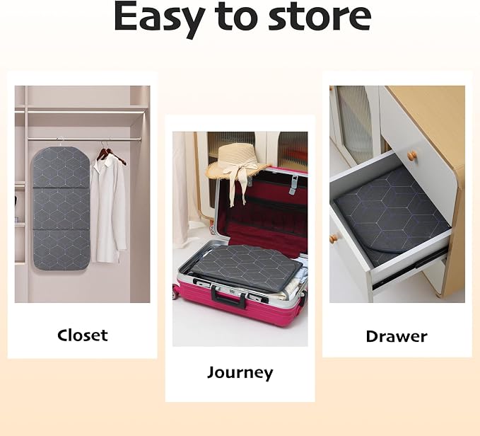 Foldable Ironing Mat for Flat Surfaces, Hanging Steamer Board for Clothes - Image 6