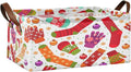 Kigai Christmas Stocking Gloves Storage Basket Waterproof Collapsible Storage by Kigai
