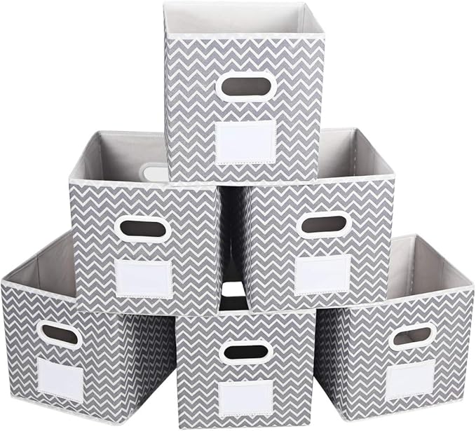 MAX Houser Fabric Cloth Storage Bins, Foldable Storage Cubes Organizer Baskets by MAXHouser